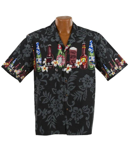 Brewed Beer Aloha Blue Navy Hibiscus Pattern Hawaiian Shirt, Hawaiian Shirt Gift, Christmas Gift