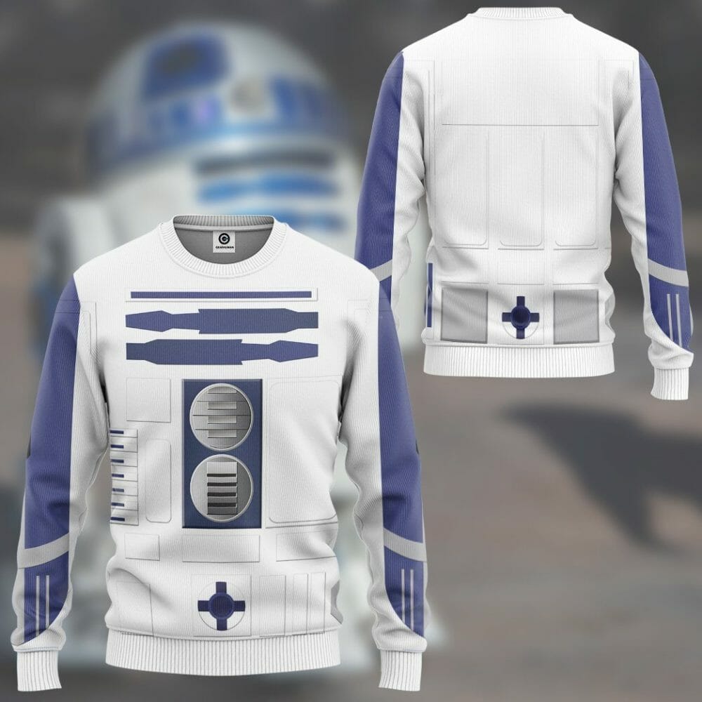 3D R2D2 Cosplay Custom Tshirt Hoodie Apparel