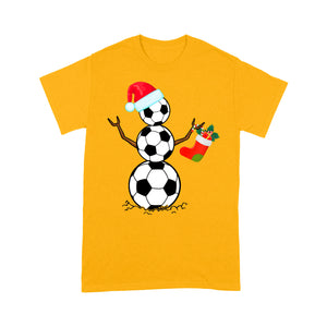 Funny Christmas Soccer Balls - Football Santa Snowman Tee Shirt Gift For Christmas