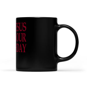 Go Jesus It's Your Birthday Funny Christmas Gift  Black Mug Gift For Christmas