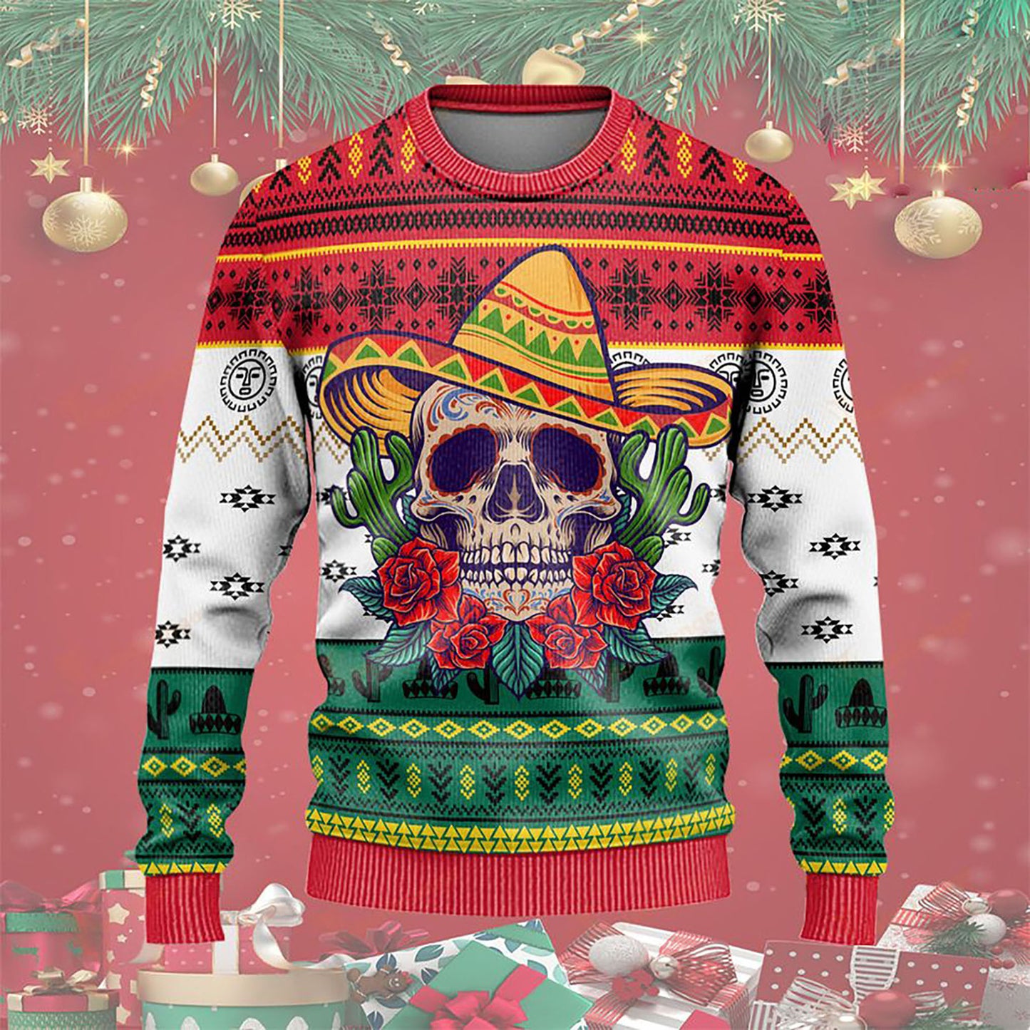 Cloigeann Nollag Mheicsiceo Geansaithe Gránna, Geansaí Gránna Nollag, Bronntanas Nollag, Bronntanas Nollag 2024