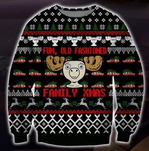 Fun Old Fashioned Family Xmas 3D Christmas Sweater, Christmas Ugly Sweater, Christmas Gift, Gift Christmas 2024