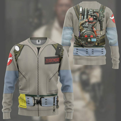 Ghostbusters 1984 Zeddemore Cosplay Saincheaptha Tshirt Éadaí Cochaillín