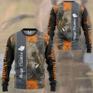 3D Ferocious Boar Hunter Custom Tshirt Hoodie Apparel