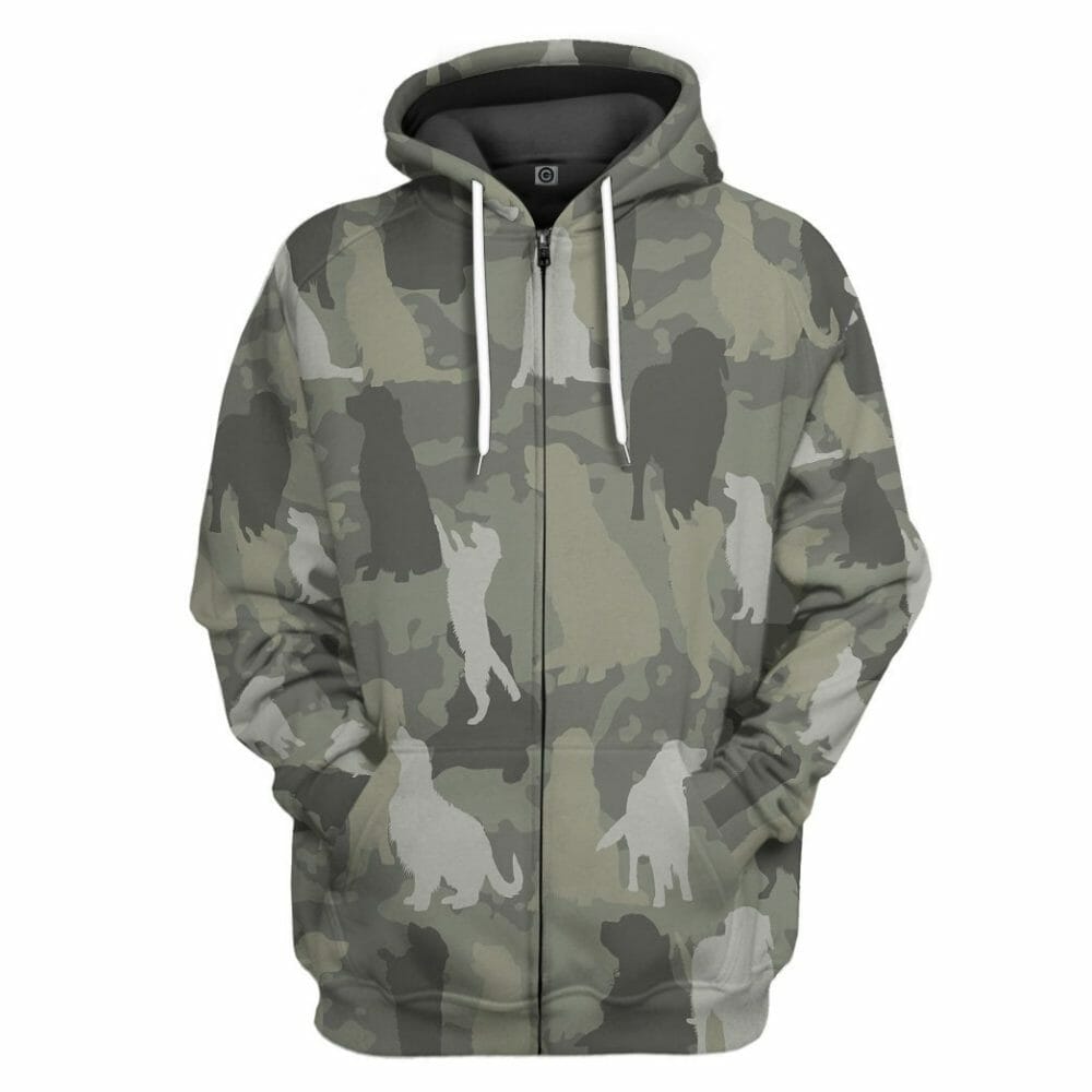 3D Golden Retriever Camo Chustaim Tshirt Éadaí Cochaillín