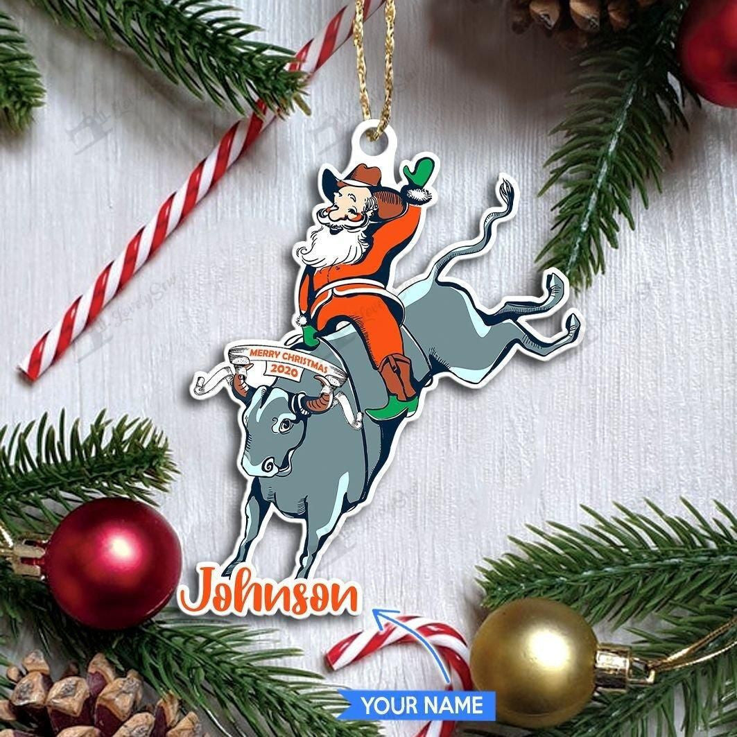 Bull Riding-Merry Christmas Personalized Ornament, Happy Christmas Ornament, Christmas Gift, Christmas Decoration