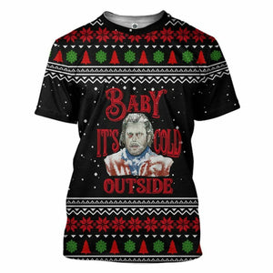 3D The Shining Baby It Cold Outside Ugly Christmas Sweater Custom Tshirt Hoodie Apparel