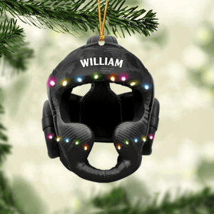 Wrestling Helmet Personalized Christmas Ornament, Custom Name Wrestling Acrylic Ornament,Christmas Gift,Christmas Decoration