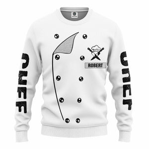 3D Chef Uniform Custom Name Tshirt Hoodie Apparel