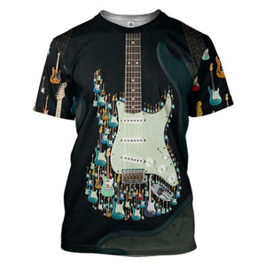 3D Electric Guitar Custom Tshirt Hoodie Apparel