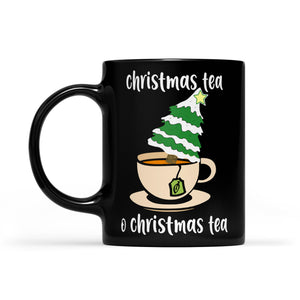 Funny Christmas Outfit - Christmas Tea Christmas Tree Pun  Black Mug Gift For Christmas