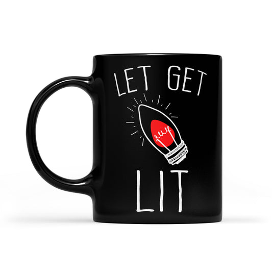 Feisteas Greannmhar Nollag - Let's Get Lit. Bronntanas Muga Dubh Don Nollaig