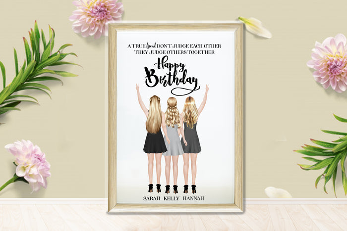 Personalized Picture Exclusive Best Friends Print, Besties Print, Friends Portrait, Best Friends Gift, Friendship Print, Best Friends Gift, Mothers Day Gift, Besties Gift