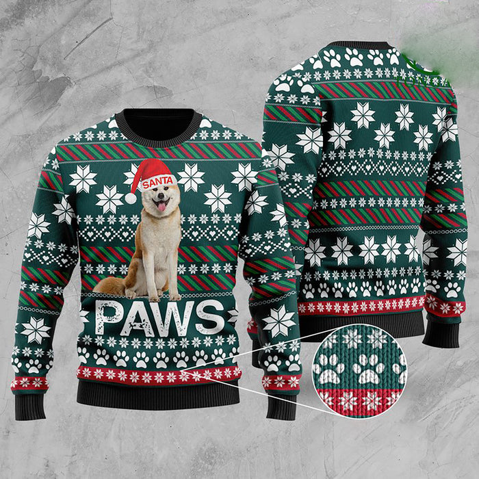 Akita Santa Printed Christmas Ugly Sweater, Christmas Ugly Sweater,Christmas Gift,Gift Christmas 2022