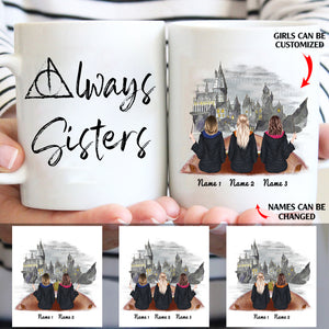 Always sisters personalised mugs friends custom christmas mugs