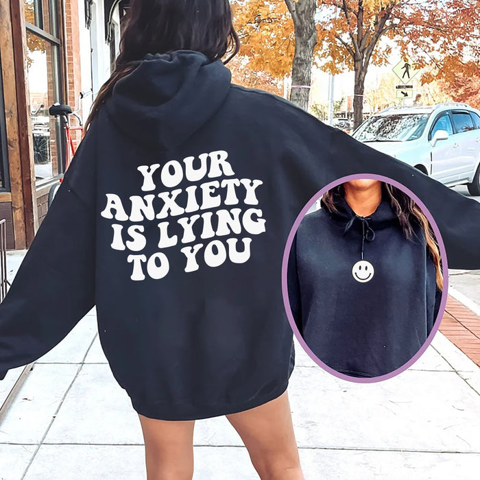 Anxiety Crewneck, Anxiety is Lying Sweatshirt, Anxiety Shirt, Anxious Shirts, Mental Health Sweatshirts, Introvert Shirt, Inspirational