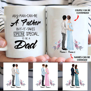 Any man can be a father but it takes someone special to be a dad gifts custom christmas mugs