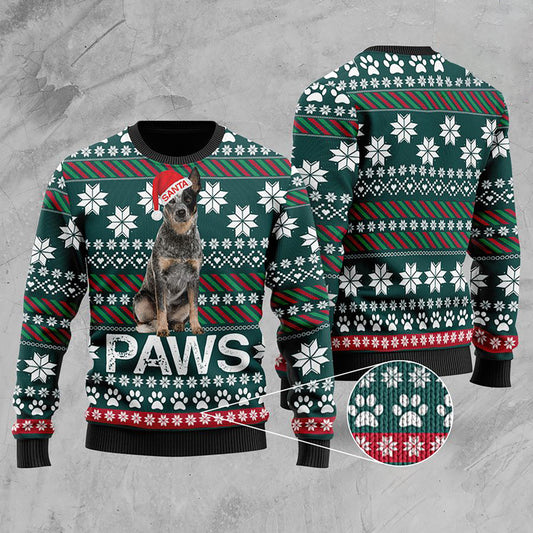 Australian Cattle Dog Santa Printed Christmas Ugly Sweater, Christmas Ugly Sweater, Christmas Gift, Gift Christmas 2024