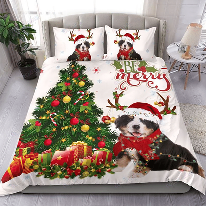 Bernese Moutain Gorgeous Reindeer Christmas Bedding Set Bedroom Set Bedlinen 3D,Bedding Christmas Gift,Bedding Set Christmas