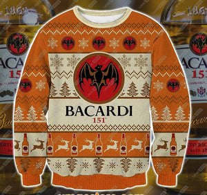 Bacardi Rum 3D Print Christmas Sweater, Christmas Ugly Sweater, Christmas Gift, Gift Christmas 2024