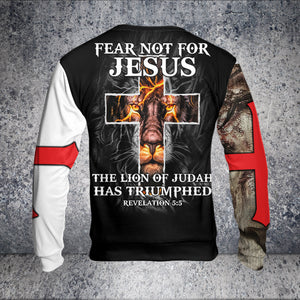 Jesus and lion of judah Christian 3d T-shirt space jesus merch Team not today jesus shirt