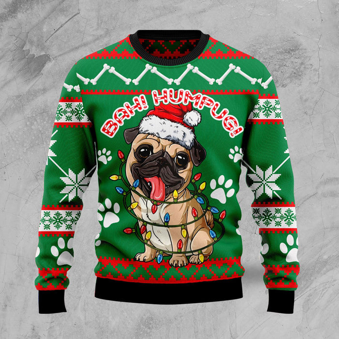 Bah Humpug string lights Ugly Christmas Sweater, Christmas Ugly Sweater, Christmas Gift, Gift Christmas 2024