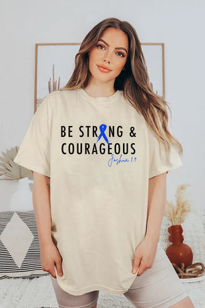 Be Strong and Courageous Childhood Cancer Awareness Ribbon Sweatshirt