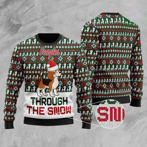 Beagles Through The Snow Christmas Ugly Sweater, Christmas Ugly Sweater, Christmas Gift, Gift Christmas 2022