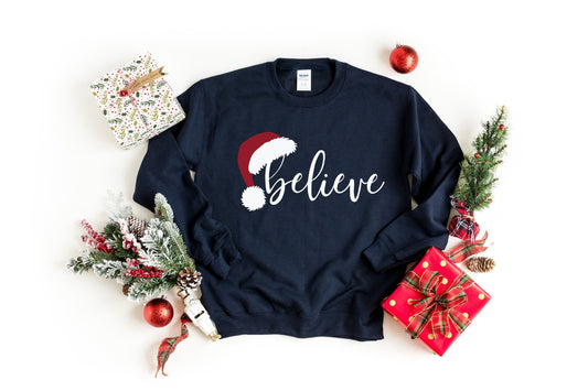 Believe Christmas Sweatshirt, Christmas Believe Shirt Christmas Party Shirt, Christmas Sweatshirt, Christmas Family Shirt,Family Shirts