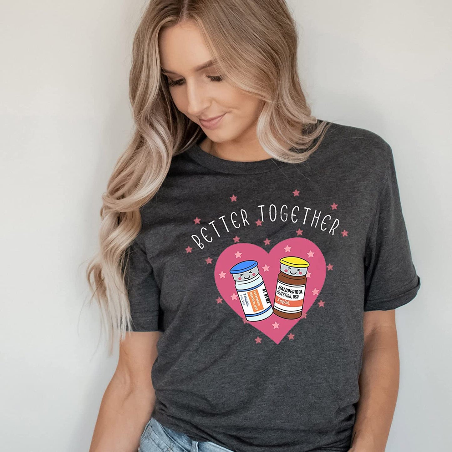 Better Together heart Valentine nurse T-Shirt, Cute Valentines Holiday Sweatshirt, Propofol Medical Critical Care Long Sleeve, Hoodie Gift for friends