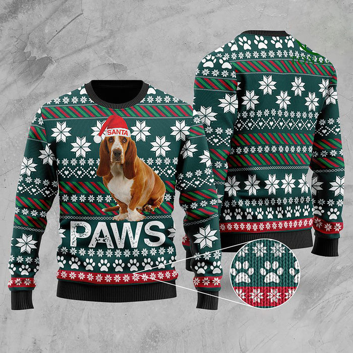 Bloodhound Santa Printed Christmas Ugly Sweater, Christmas Ugly Sweater, Christmas Gift, Gift Christmas 2022