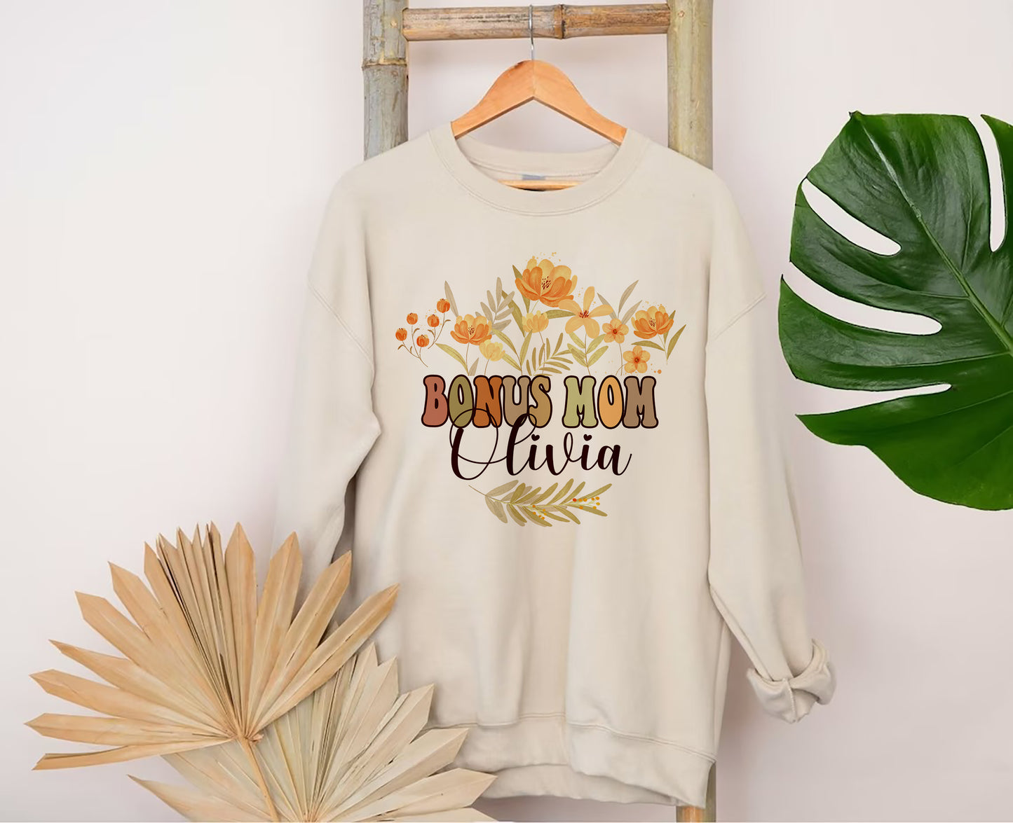 Bonus Mama Shirt, Bonus Mom Shirt, Retro Wavy Letters Boho Step Mom Tee, Step Mom Birthday Gift, Bonus Mom Mothers Day Gift, Bonus Mom gift