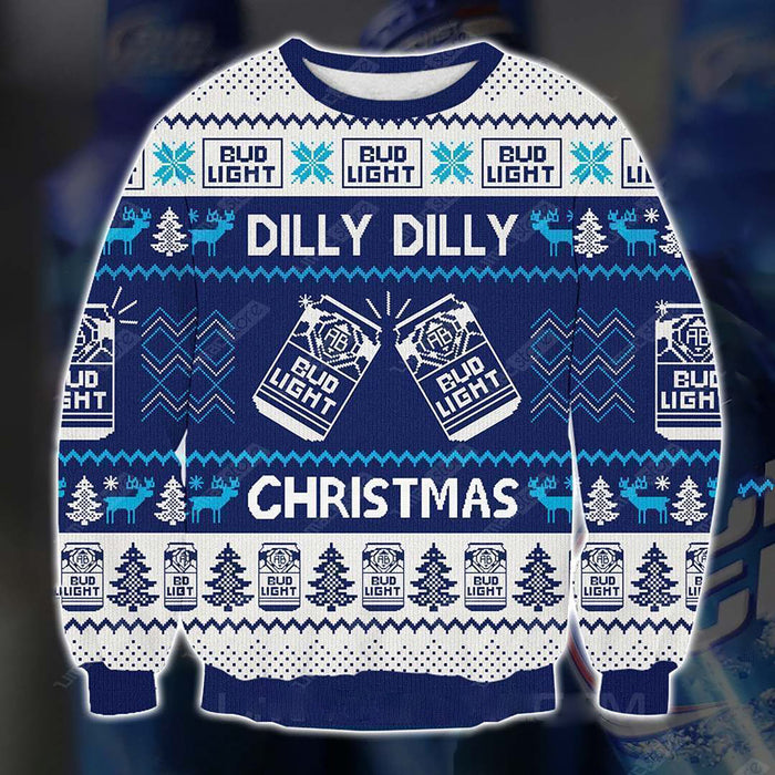 Bud Light Dilly Dilly 3D Print Christmas Sweater, Christmas Ugly Sweater, Christmas Gift, Gift Christmas 2024