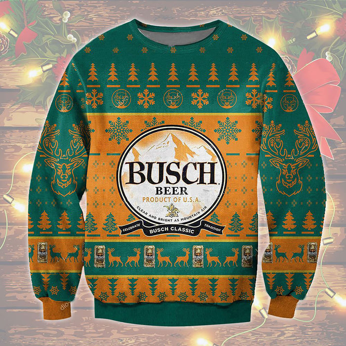 Busch Classic Beer USA Ugly Sweater Christmas, Christmas Ugly Sweater, Christmas Gift, Gift Christmas 2022