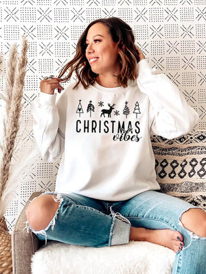 Christmas Vibes Sweatshirt for women, Christmas Sweatshirt, Winter Sweatshirt, Holiday Sweatshirt, Christmas gift, Xmax Sweatshirt