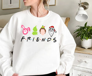 Christmas Sweatshirt, Christmas Friends Sweater, Christmas Party Outfit, Holiday Gifts, Funny Christmas Sweater, Ugly Sweater-1