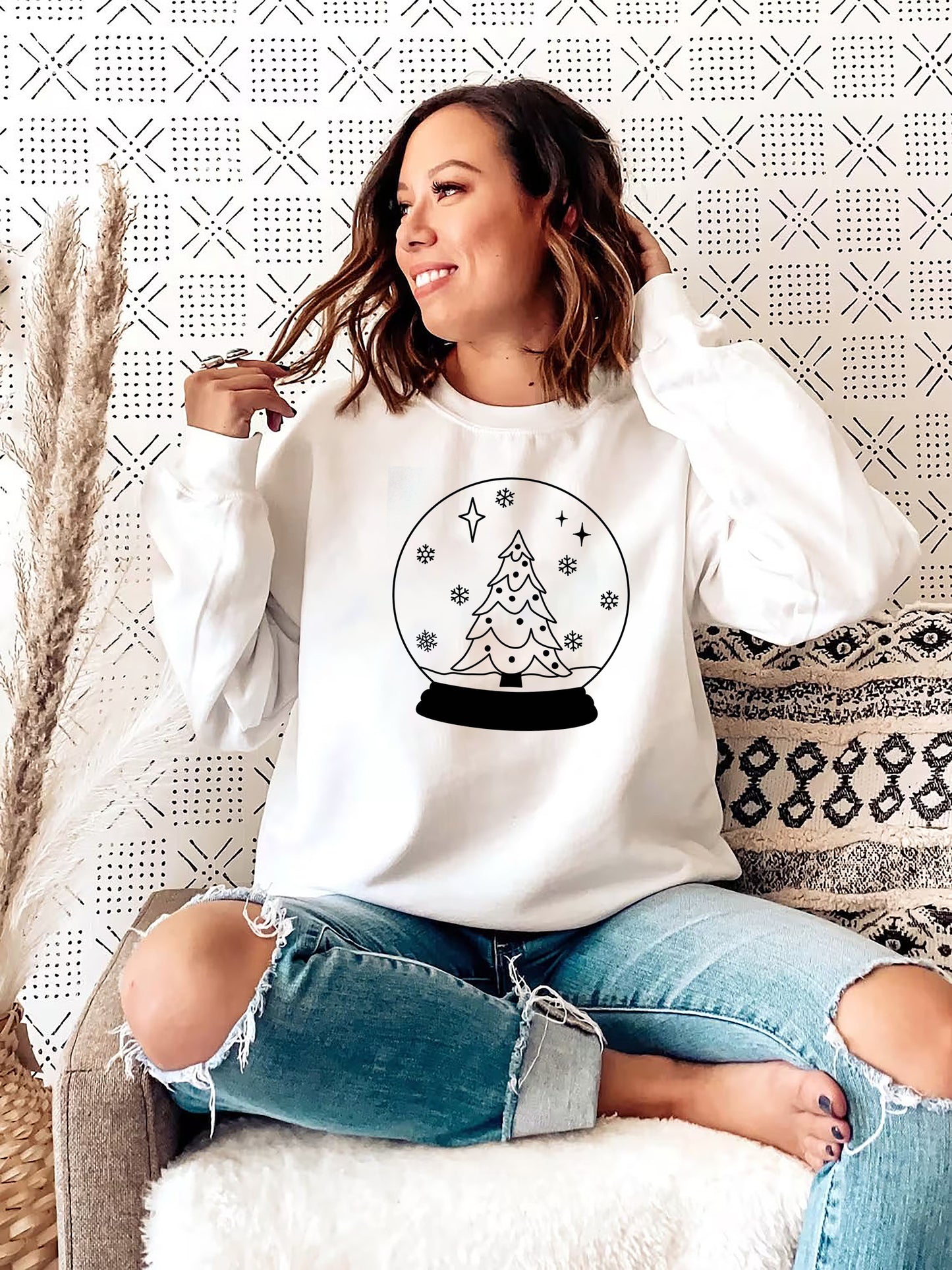 Christmas Sweatshirt, Christmas Sweater, Christmas Crewneck, Christmas Tree Sweatshirt, Holiday Sweaters for Women, Winter Sweatshirt-3