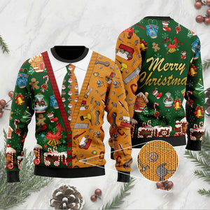Carpenter Merry Christmas Sweater, Christmas Ugly Sweater, Christmas Gift, Gift Christmas 2022