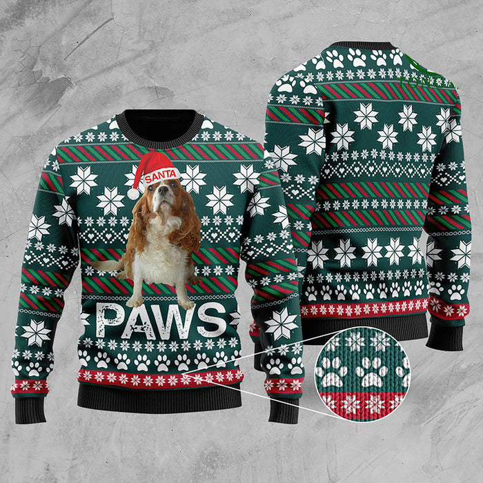 Cavalier King Charles Spaniel Santa Printed Christmas Sweater, Christmas Gift, Gift Christmas 2022