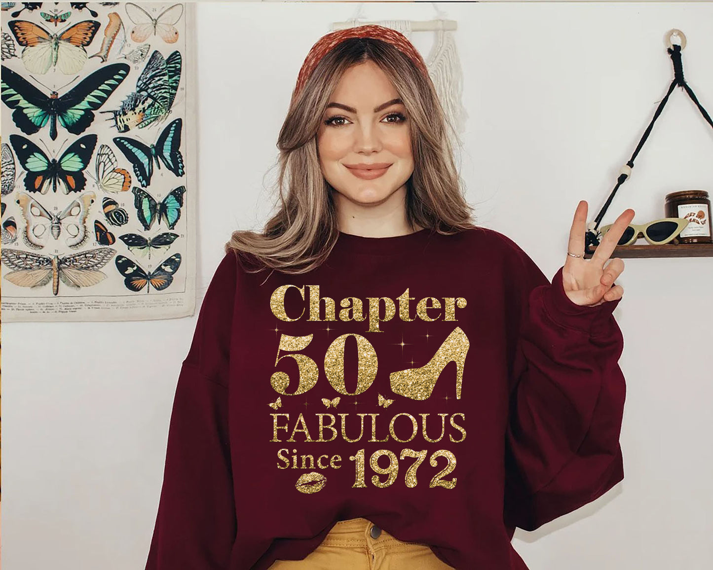 Chapter 50 Fabulous Since 1972 50Th Birthday Gift For Ladies Sweatshirt