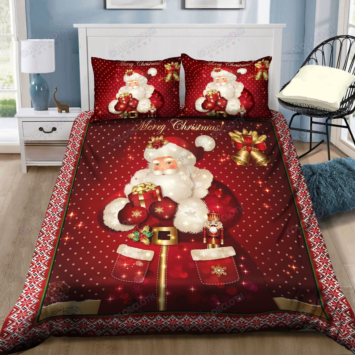 Christmas Santa Royalty and Sack Bedding Set Bedroom Set Bedlinen 3D,Bedding Christmas Gift,Bedding Set Christmas