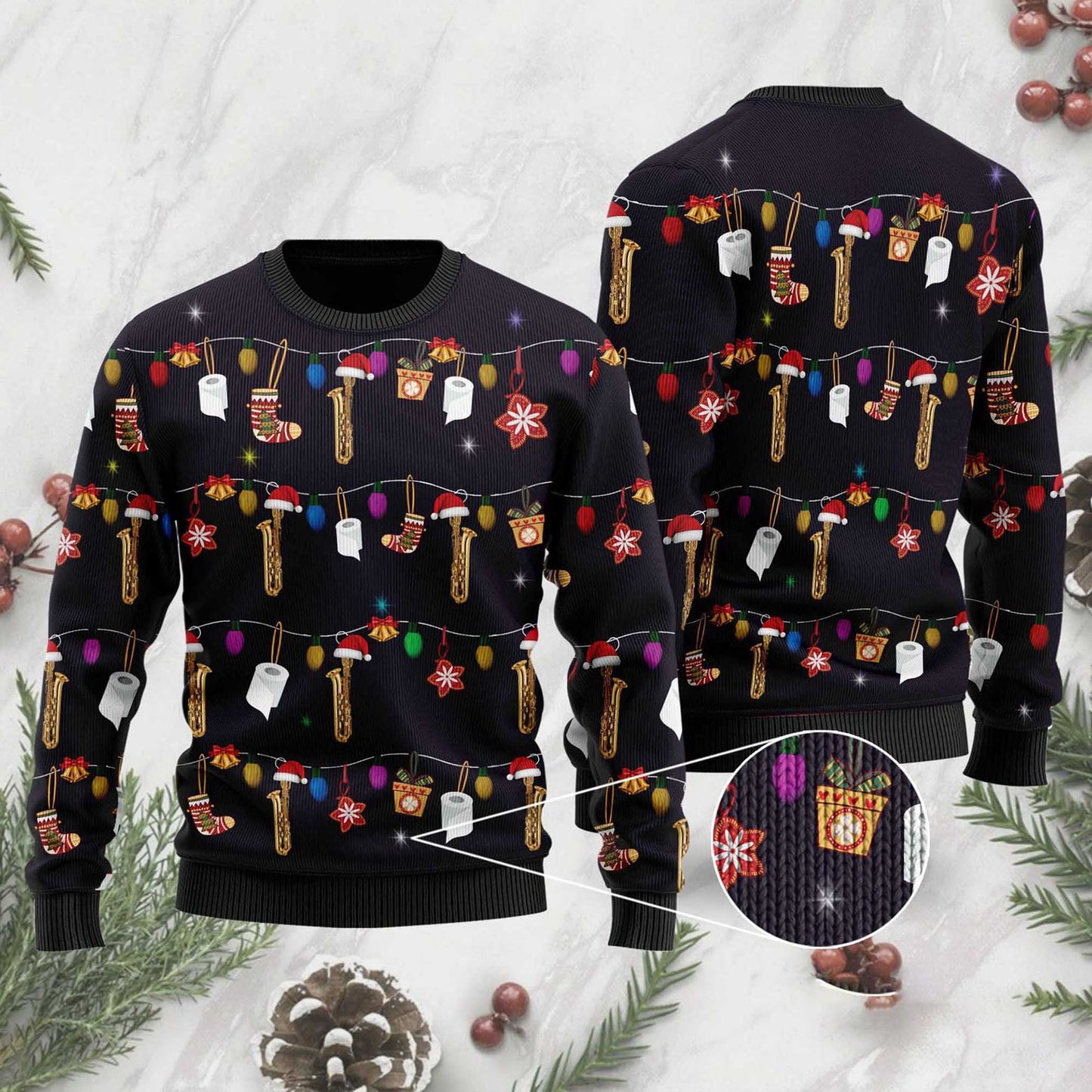 Geansaí Gránna Sacsafón na Nollag Do Dhaoine Sacsafón, Geansaí Gránna Nollag, Bronntanas Nollag, Bronntanas Nollag 2024