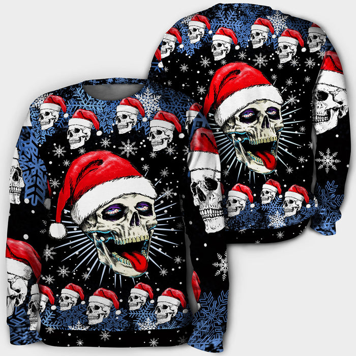 Christmas Skull On The Naughty Hoodie 3D, Christmas Ugly Sweater, Christmas Gift, Gift Christmas 2022