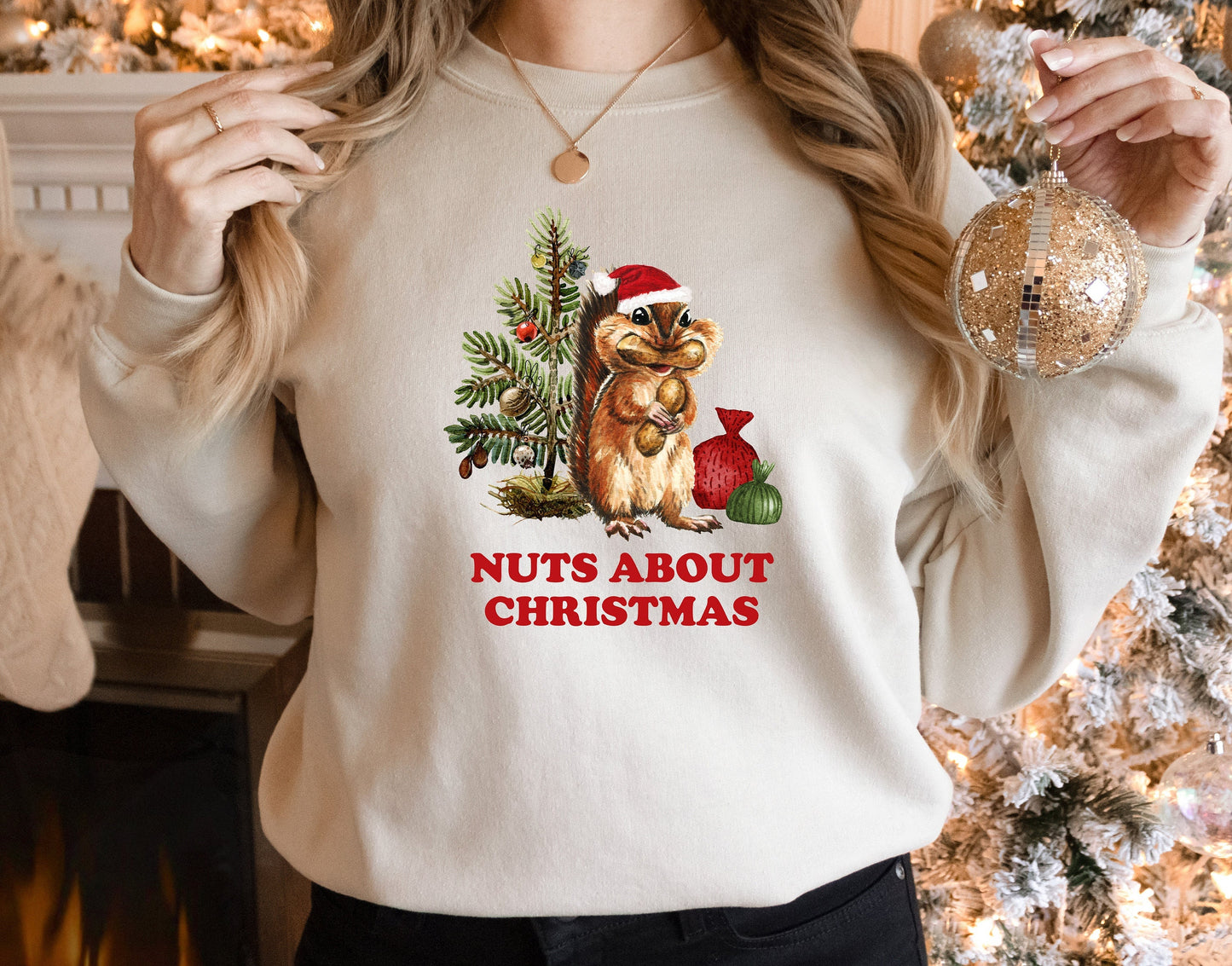 Christmas Squirrel Lights Shirt,Christmas Shirt,Nuts About Christmas Shirt,Christmas Sweatshirt,Funny Christmas Shirt,Christmas Gift Shirt