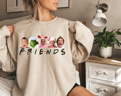 Christmas Sweatshirt,Christmas Friends Sweater,Christmas Party Outfit,Holiday Gifts,Funny Christmas Sweater,Ugly Sweater,Holiday Sweatshirt