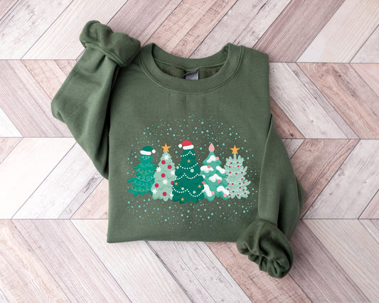 Christmas Sweatshirt, Christmas Sweater, Holiday Sweaters for Women, Winter Sweatshirt, Christmas Crewneck, Christmas Tree Sweatshirt