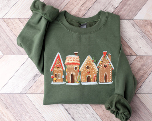 Christmas Sweatshirt, Gingerbread House Sweatshirt, House Hunters Sweatshirt, Holiday Shirt, Christmas Gift, Christmas Party Shirt, Xmas Tee