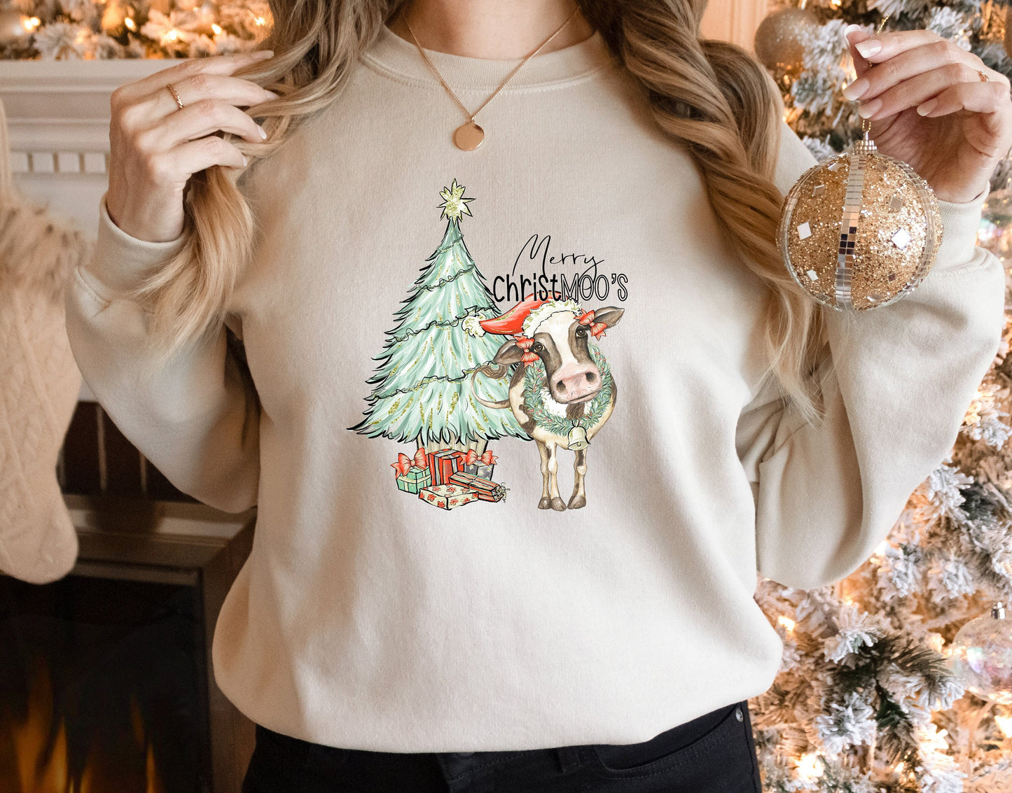 Christmas Sweatshirt,Womens Christmas Sweatshirt,Merry Christmoos,Christmas Cow Te,Christmas Pajama,Family Christmas Matching,2022 Christmas