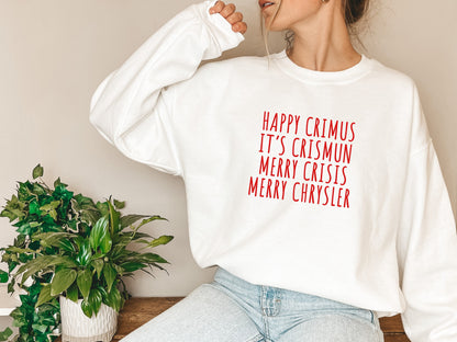 Christmas Sweatshirt and Hoodie, Happy Chrimus, Merry Chrysler, Funny Christmas Shirt, Vine Shirt, Long Sleeve Shirt, Vine Saying Shirt
