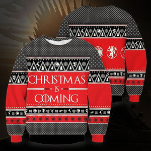 Christmas is Coming Game of Throne Ugly Christmas, Christmas Ugly Sweater, Christmas Gift, Gift Christmas 2022